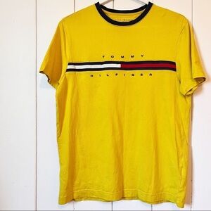 Tommy Hilfiger Yellow T-Shirt. Size Small.